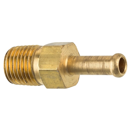 Ags Brass Rigid Male Hose Clamp, 1/4 Hose, Male (1/4-18 NPT), 1/bag CHF-13B